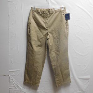 Crop pants size 8 khaki color Lands  End